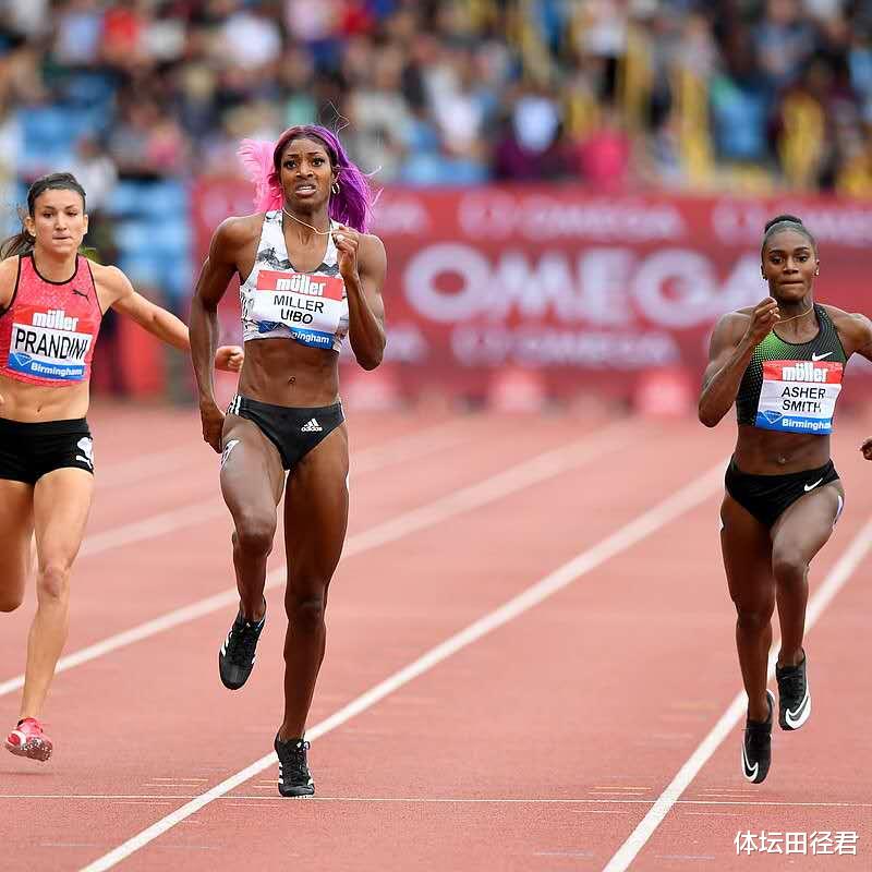 米勒|10秒98！世界田径1米85女飞人百米创佳绩 比韦永丽PB快0.01秒