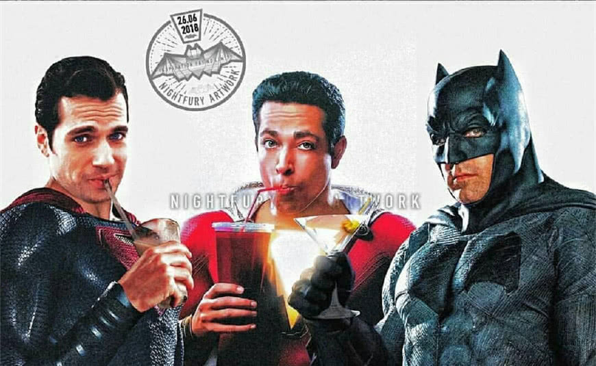 「超级英雄」那些走错片场的DC超级英雄们，锤哥与神奇女侠靠得太近了