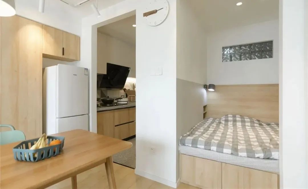 单身公寓@30㎡原木风单身公寓，面积不大，却功能齐全还很温馨！