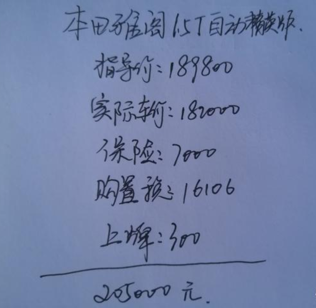 『宾利』汽车看来有变！朋友刚入手本田雅阁1.5T，落地价以前都不敢想