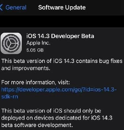 oppo reno|iOS 14.3 beta2推送，增加全新照片格式，绿屏问题暂未提及