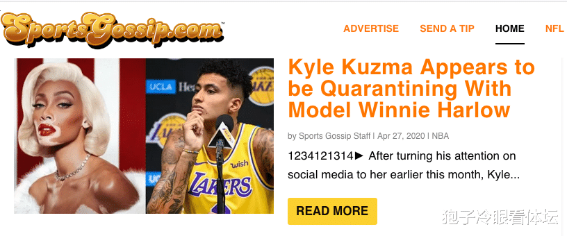 【库兹马】姐弟恋！美媒：库兹马金屋藏娇 和白癜风超模一起隔离