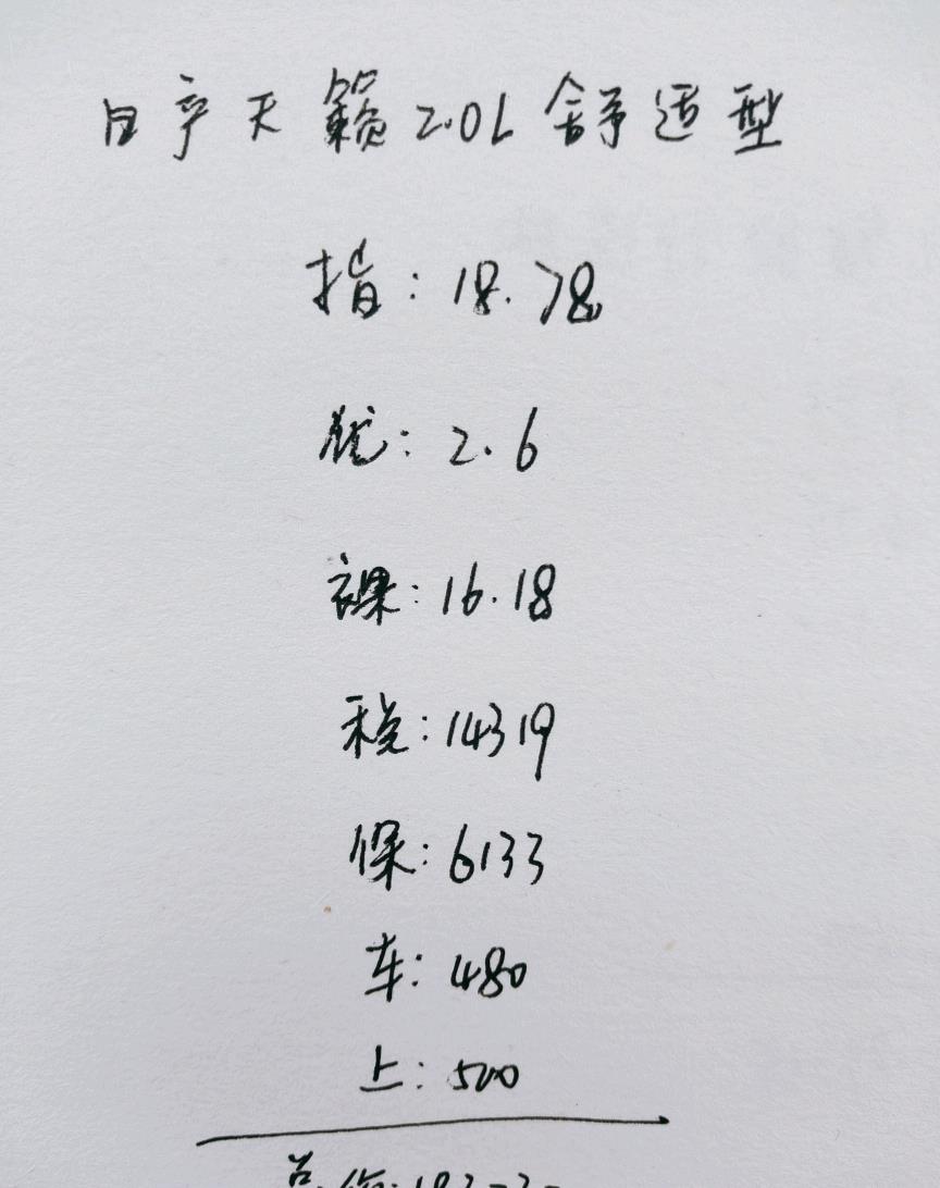 日产天籁：4月喜提日产天籁舒适版，分享提车价格和2个月的用车感受
