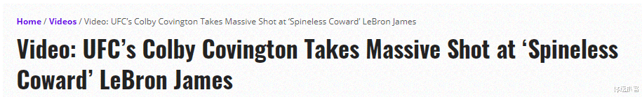 lgd大鹅|懦夫！詹姆斯遭UFC名将怒喷，联盟第一人莫名躺枪，原因曝光