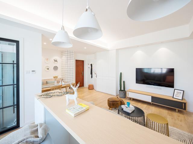 |100㎡北欧原木风，整个空间通透大气，搭配北欧ins风软装，真好看