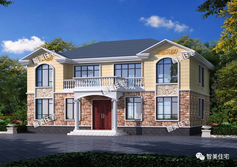 |共堂屋设计的双拼别墅，风格设计很相似，两兄弟共建情更深