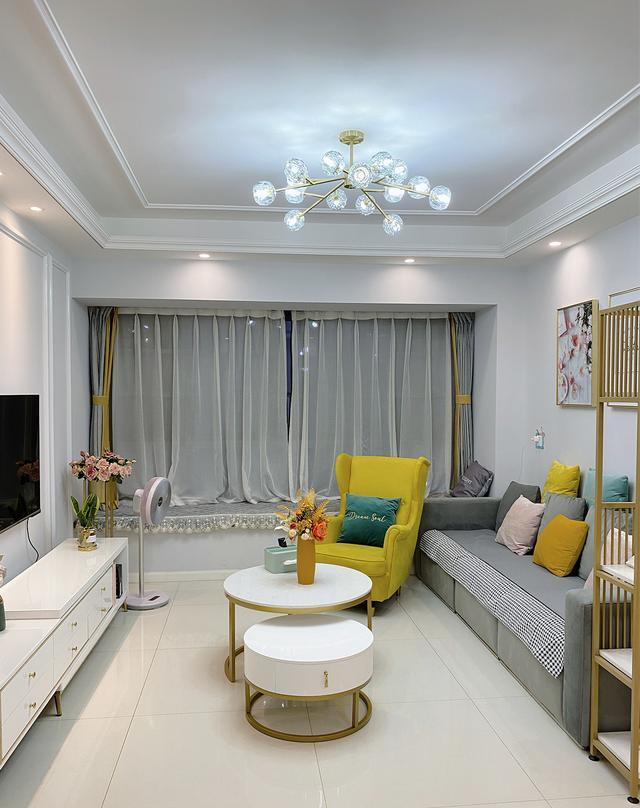 |新房花20万的装修效果,全屋橱柜定制简洁漂亮,最满意客厅!