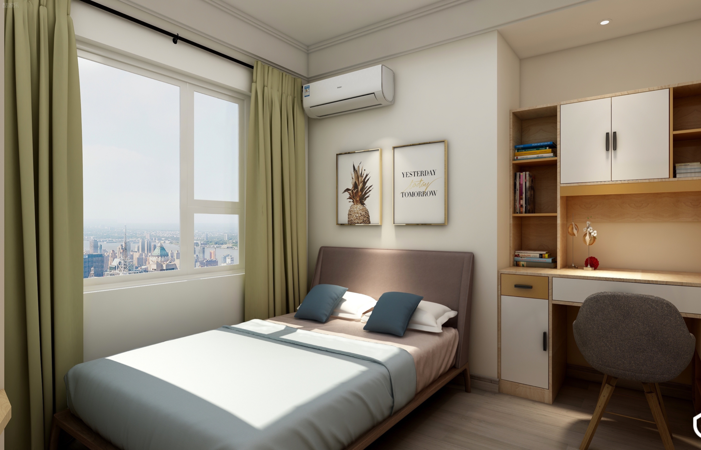 |日式与北欧风格的复式结合装修设计效果图