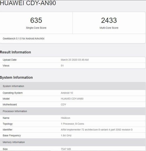 跑分▲麒麟820跑分全面曝光：表现不如预期 集成Mali-G57 GPU