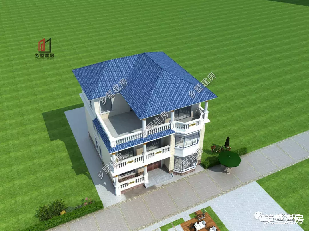 |这套农村别墅颜值逆天，建成后比效果图还惊艳，回村盖它没错了。