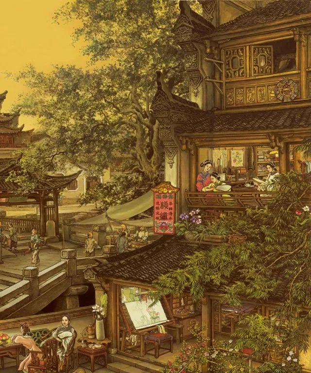 国际艺术大观 江南民国风情图，超级震撼！