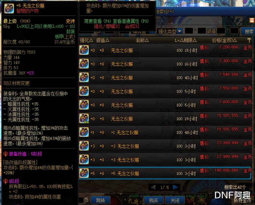 地下城与勇士|DNF：同样的获取代价，属性领先2个三觉，这件T0上衣为何无人问津？