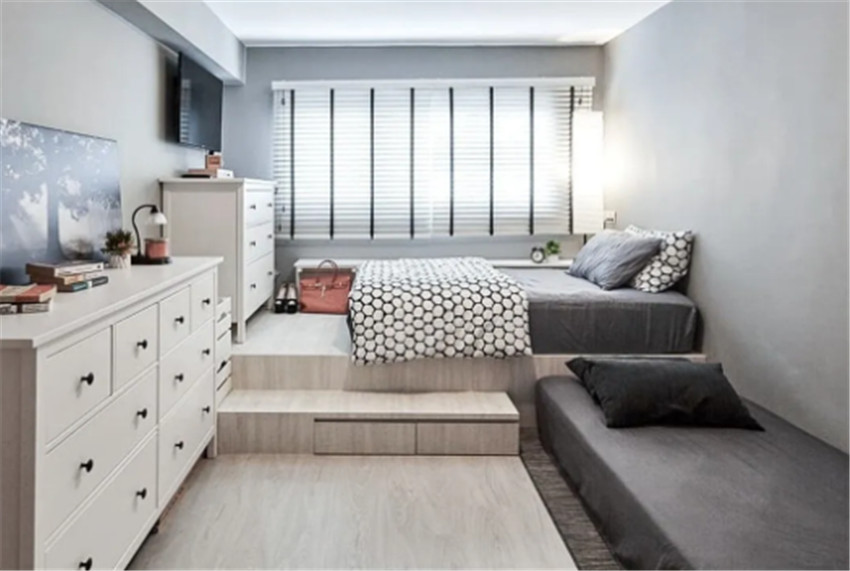 老年小妙招|卧室不足10㎡放不下床？不如直接做个地台床，省空间又能收纳