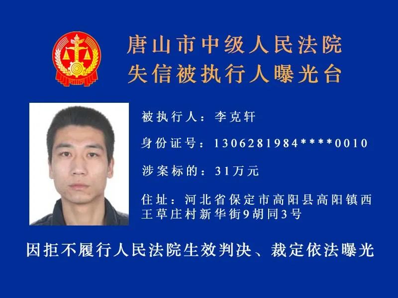 唐山发布|唐山最新实名曝光15人！有你认识的吗？