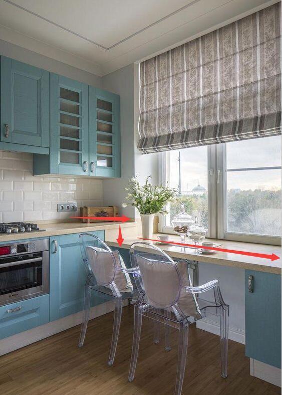 |厨房窗台与灶台连接，餐厨一体、功能叠加，回头我家也这样装！