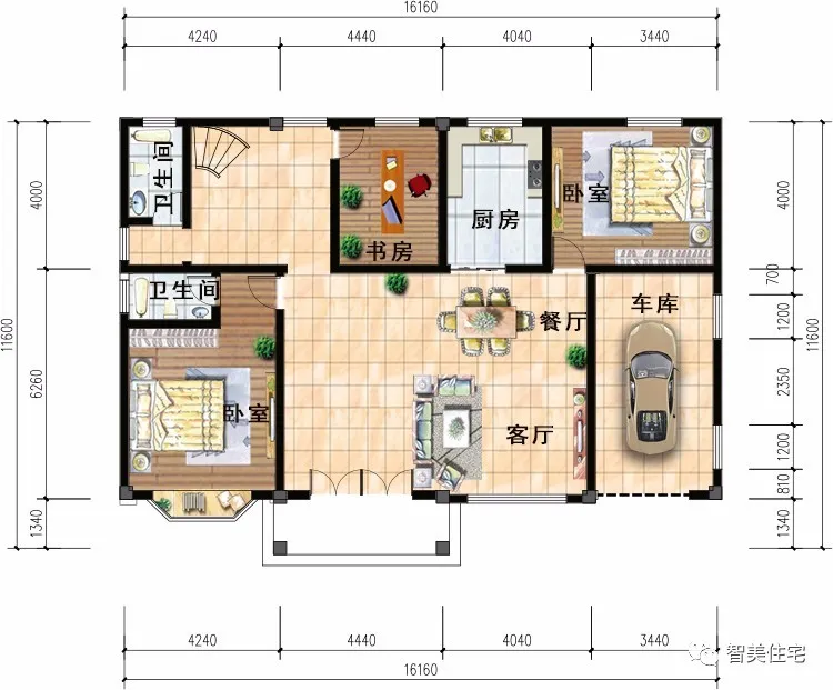 ▲2款带车库设计的别墅户型，住好房过幸福生活，谁能不羡慕？