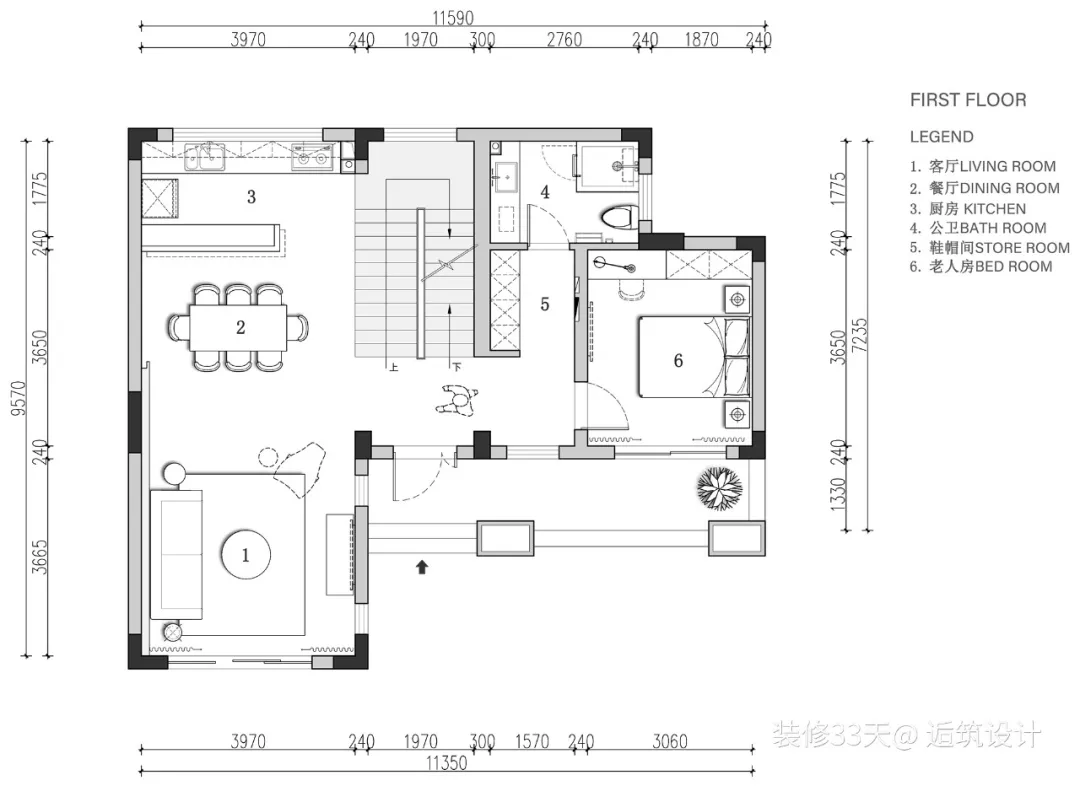 []装修设计：纯实木配水磨石，清新质朴度假民宿