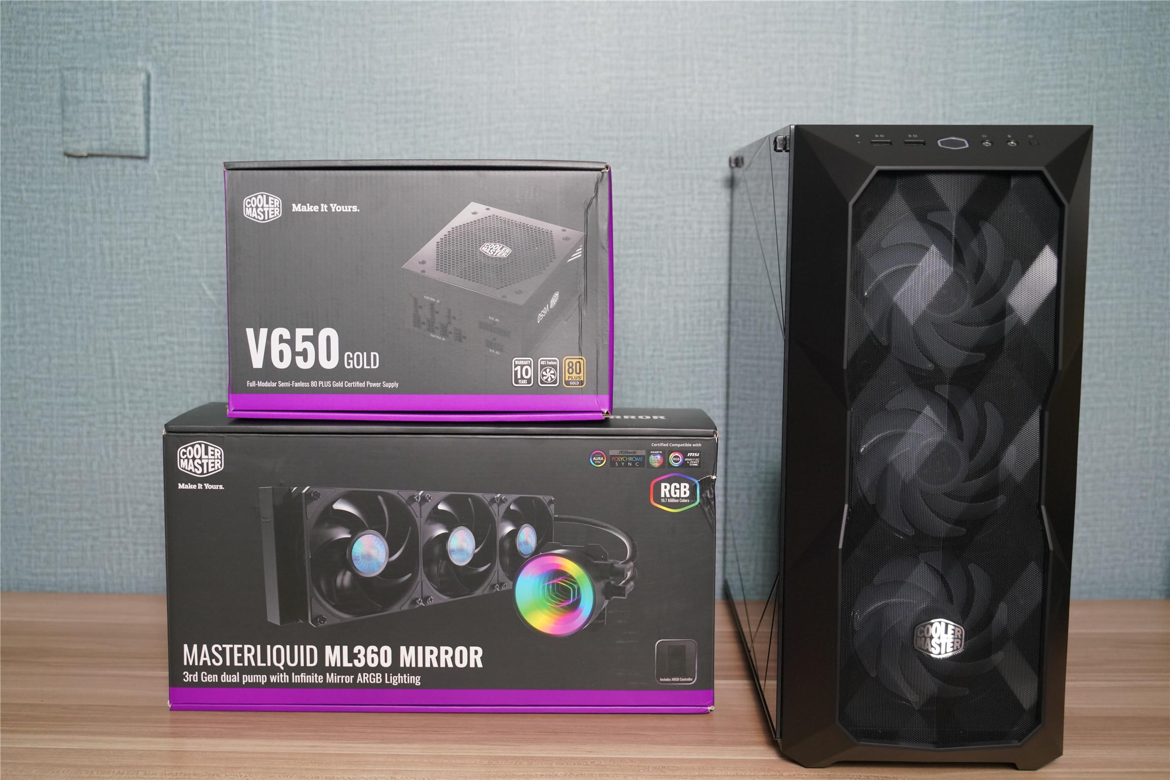 机箱|实用酷炫之选，酷冷至尊海魔360+V650金牌电源装机体验