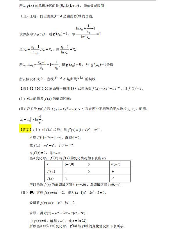 『高中数学』学姐熬夜整理:高中数学导数的11个专题(知识结构及考点分类等)