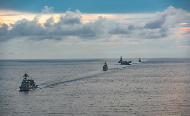 军舰|五角大楼威慑行动失败，美日澳军舰灰溜溜离开，英法感慨前所未有