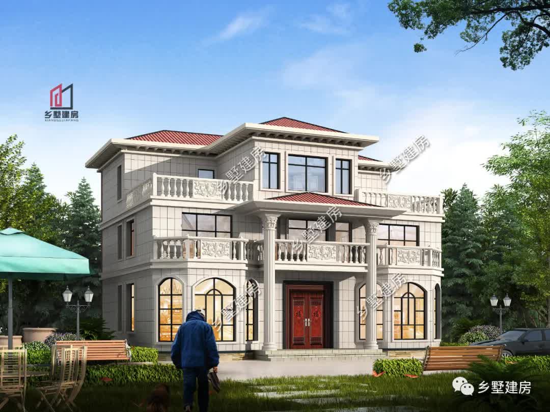 |主体44万，三层欧式别墅，看了就想建