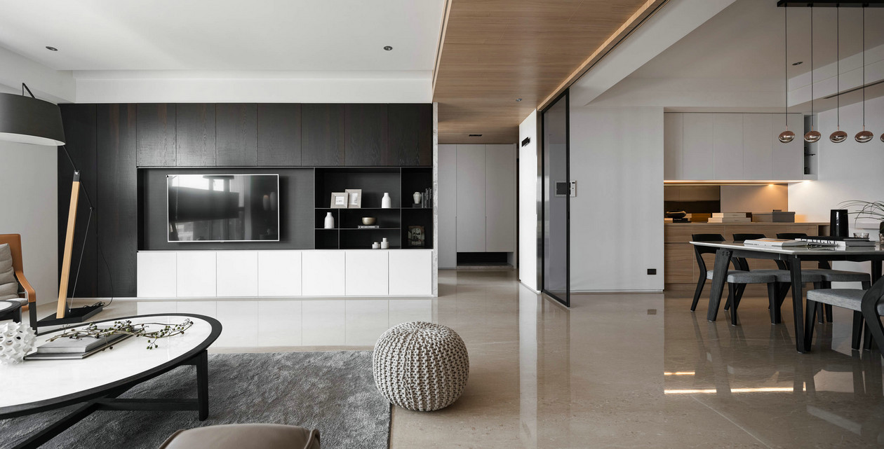 |简洁无华的家具 佐以温润的木作肌理点缀 纯净、简洁