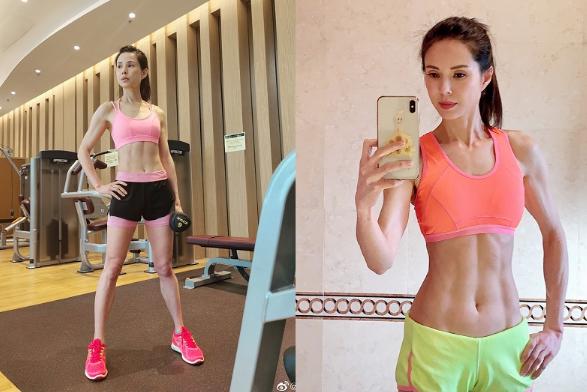 李若彤：46岁李若彤秀惊人马甲线！身材比15年前更紧致！