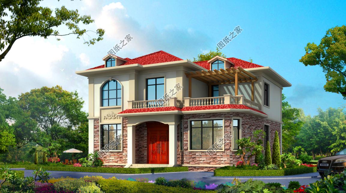 |新款二层小别墅设计图，欧式风格，第三款非常的受欢迎