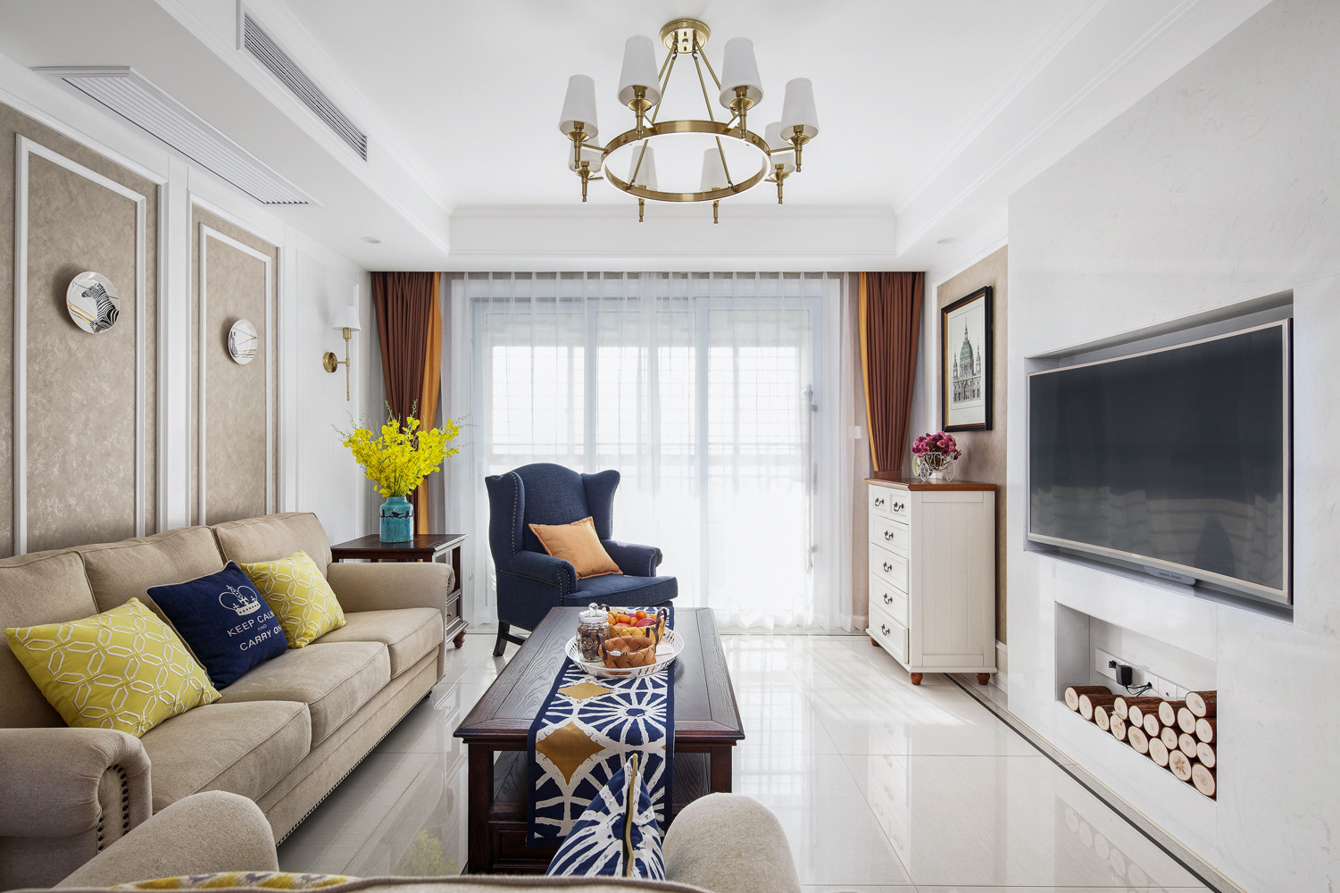 |146平新房，现代美式风装修，儿童房的书桌设计得非常实用！