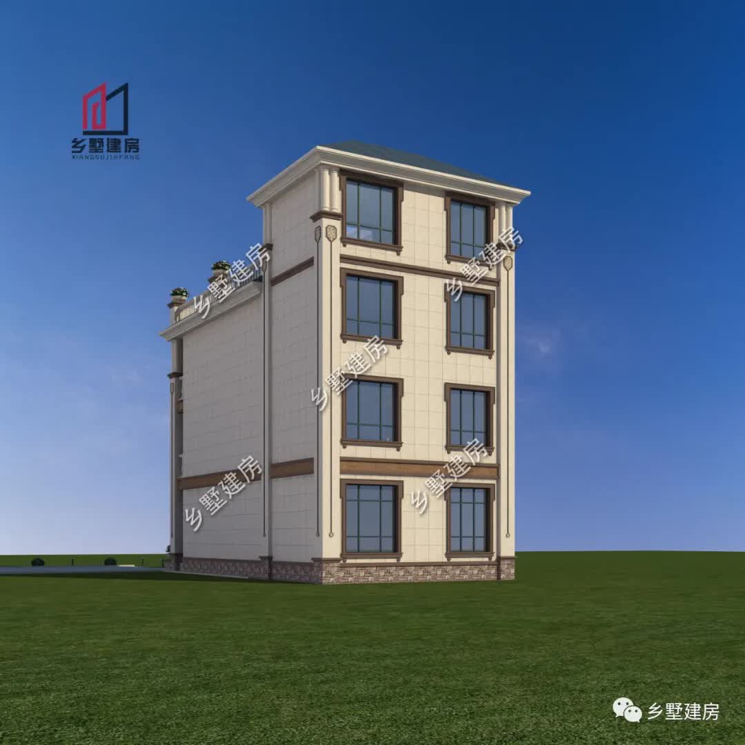 |最受农村欢迎的四层别墅，顶层超大露台、宗祠的设计