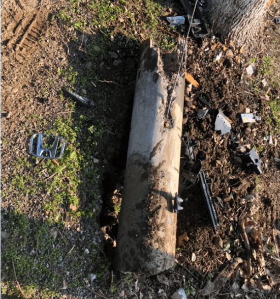 「本田皓影」本田皓影撞断电线杆，这安全性，网友：不上中保研也能打脸大众！