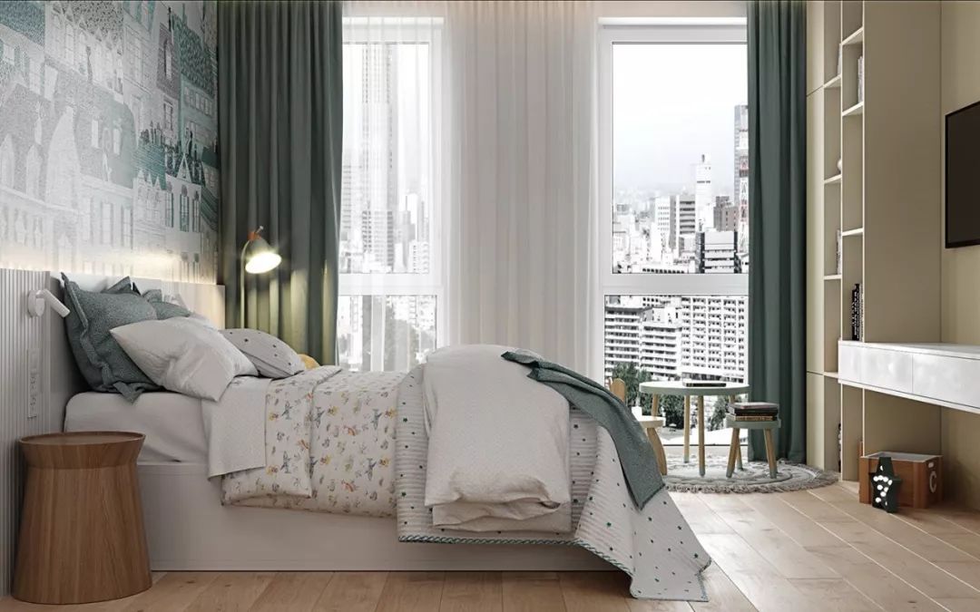 |西安谷空间设计：一厅三室，灰色+木色，高级！