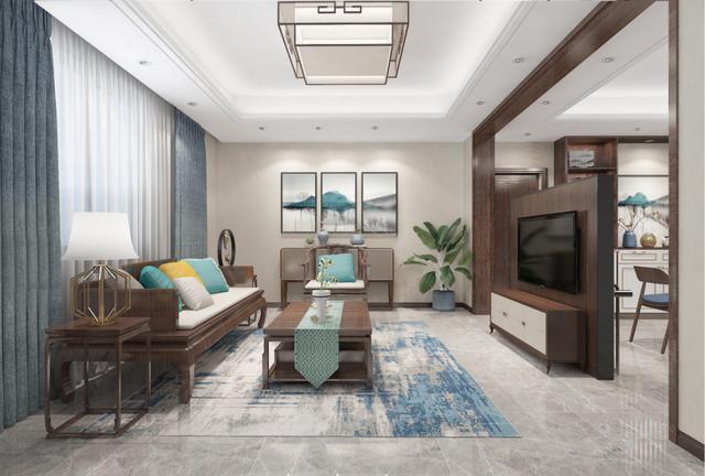 []这样的新中式装修效果，色调统一才是最好的，让人莫名的羡慕