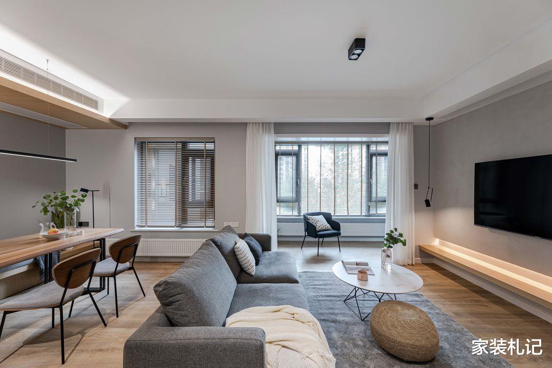 |还是横厅好，采光好更通透！110㎡，装出高级感真不难