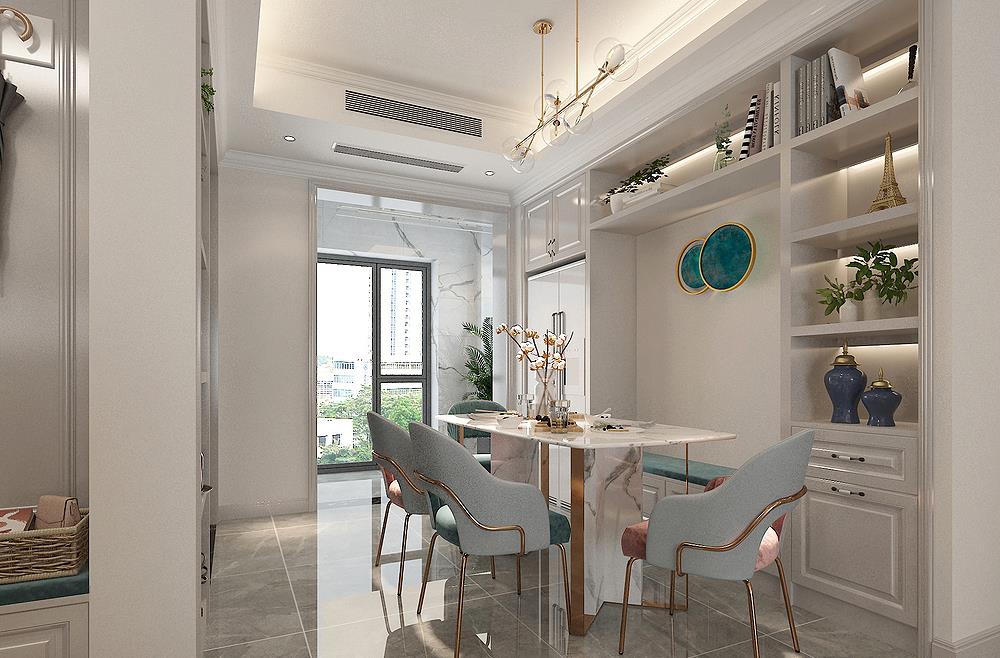 『』90后年轻夫妻的美式混搭风格装修，125平米三房，时尚前卫又雅致