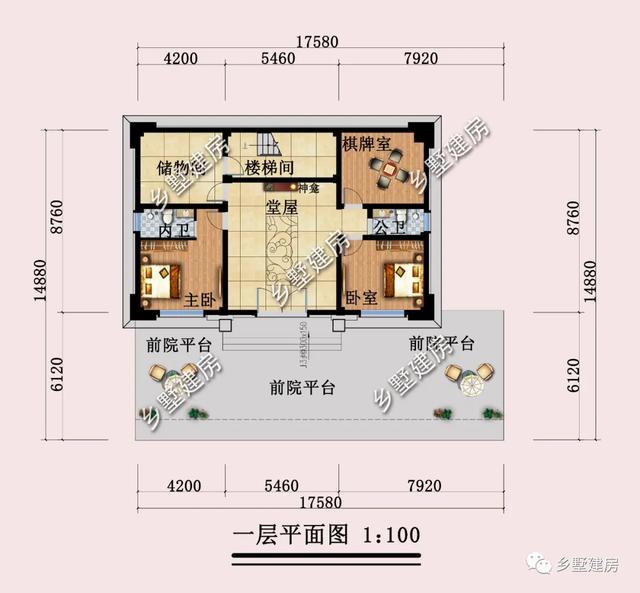 ▲五层新中式豪华别墅，75万左右建成，家里再多的人也不怕住不下