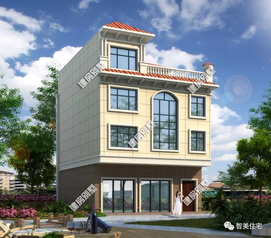 两栋宽10-11米间的四层别墅，第二栋带商铺，居住赚钱两不误