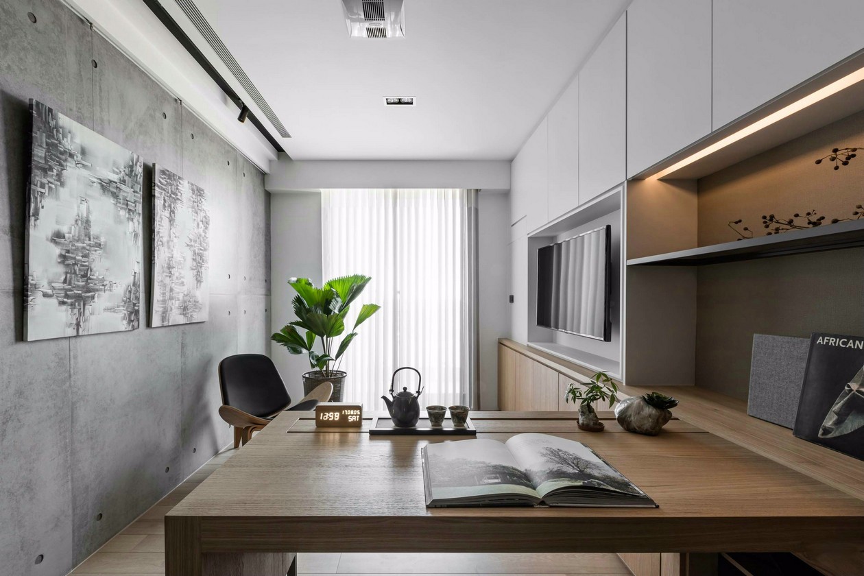 |简洁无华的家具 佐以温润的木作肌理点缀 纯净、简洁