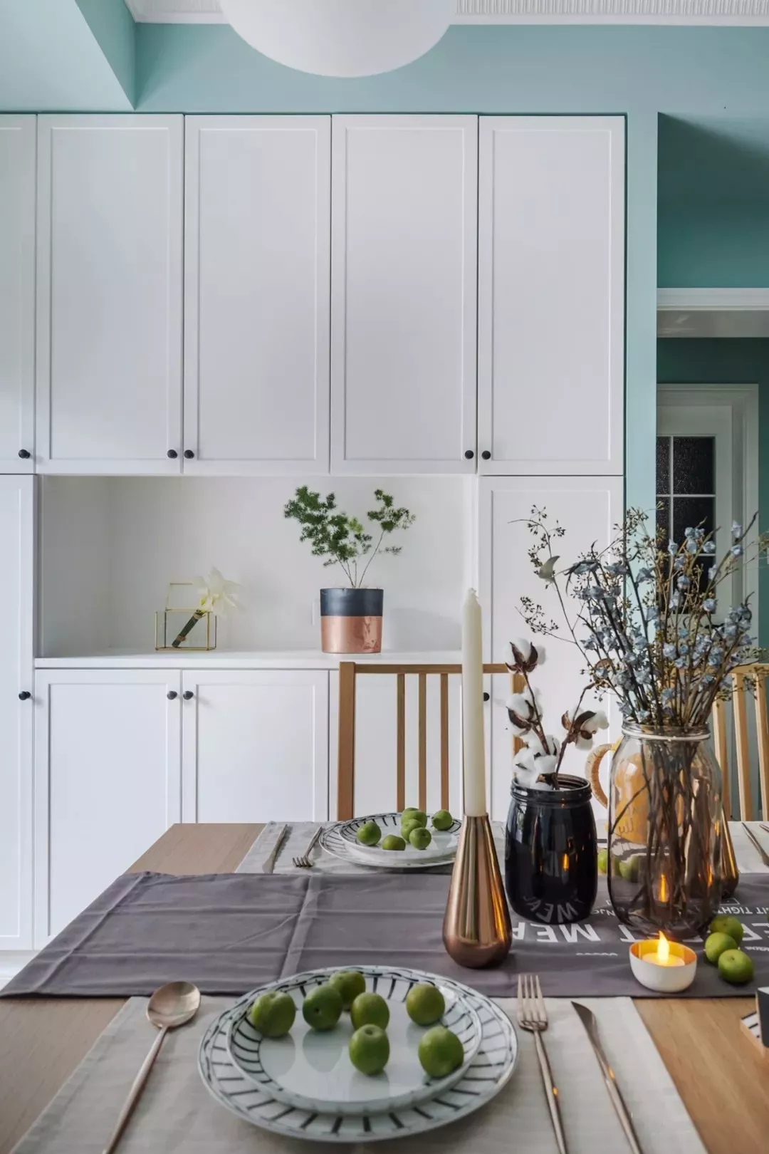 110平新房只是刷了大蓝墙，同事纷纷上门来拍照！