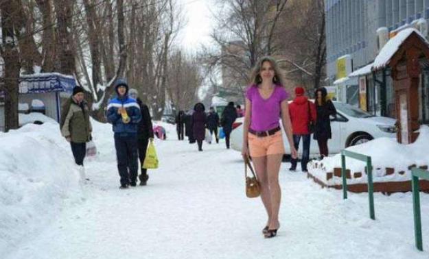 俄羅斯零下30度，滿大街都是