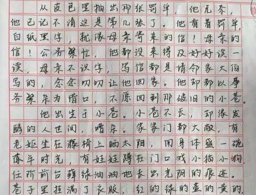 作文■高二学霸在作文大赛中不仅获得了一等奖，还写出了“印刷体”字迹