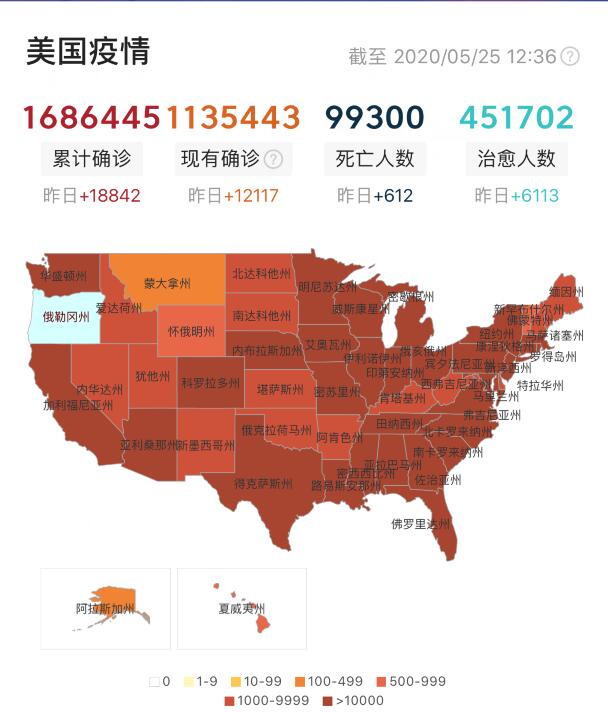 [美国]5月25日12时，美国再传噩耗，疫情彻底失控，蓬佩奥对华态度180度大转变