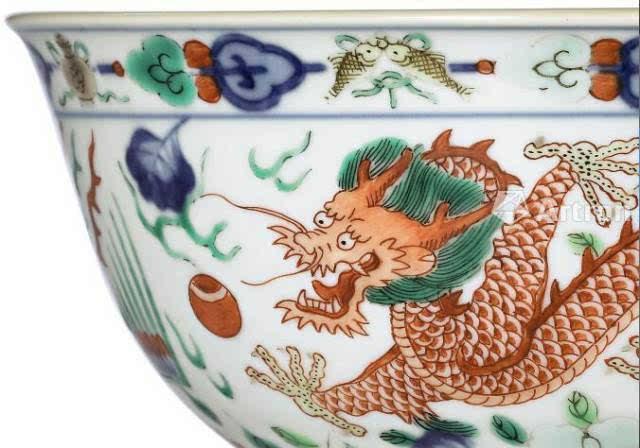 ##清代御用瓷器之五彩龙凤纹碗赏析