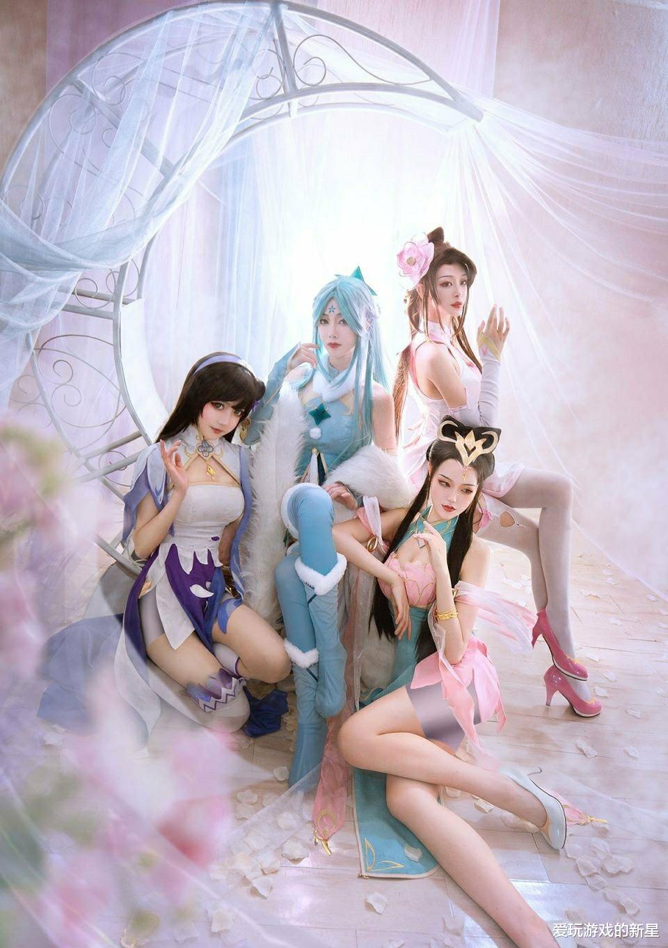 貂蝉|王者荣耀：中单法师cos，西施、貂蝉、王昭君、杨玉环一个比一个美