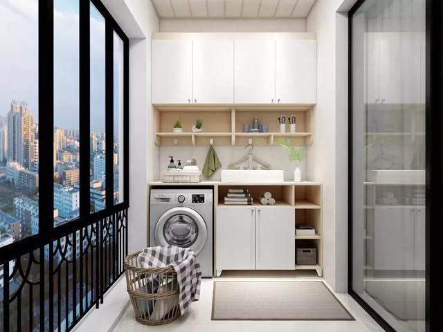 @阳台设计成洗衣区,3件事不要忘,颜值高使用更便捷