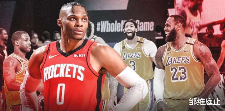 威斯布鲁克|威少有多离谱？湖人离他2米远看着他投篮，导播更是给大特写