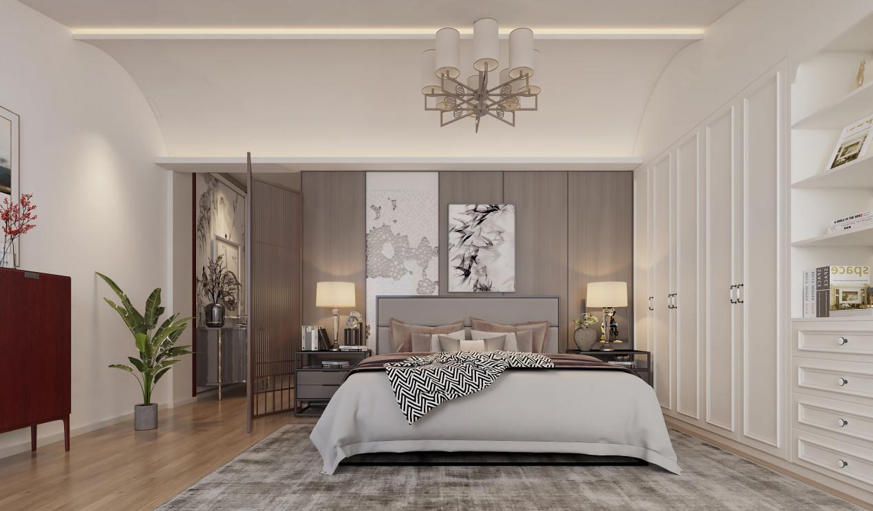 |220㎡联排别墅，前后2院子最美不过新中式，土豪拿钱砸不出的高档