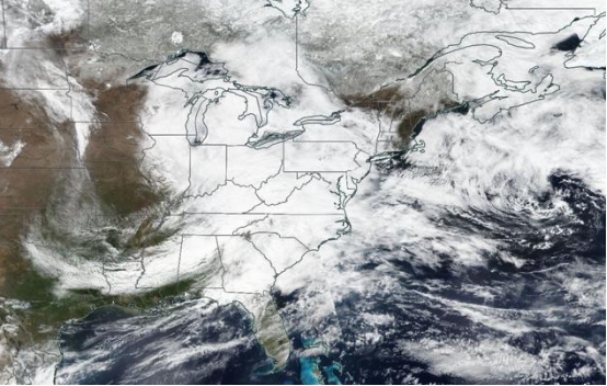 中国卫星|中国卫星回传照片：美国上空现巨型“天眼风暴”，仿佛世界末日！