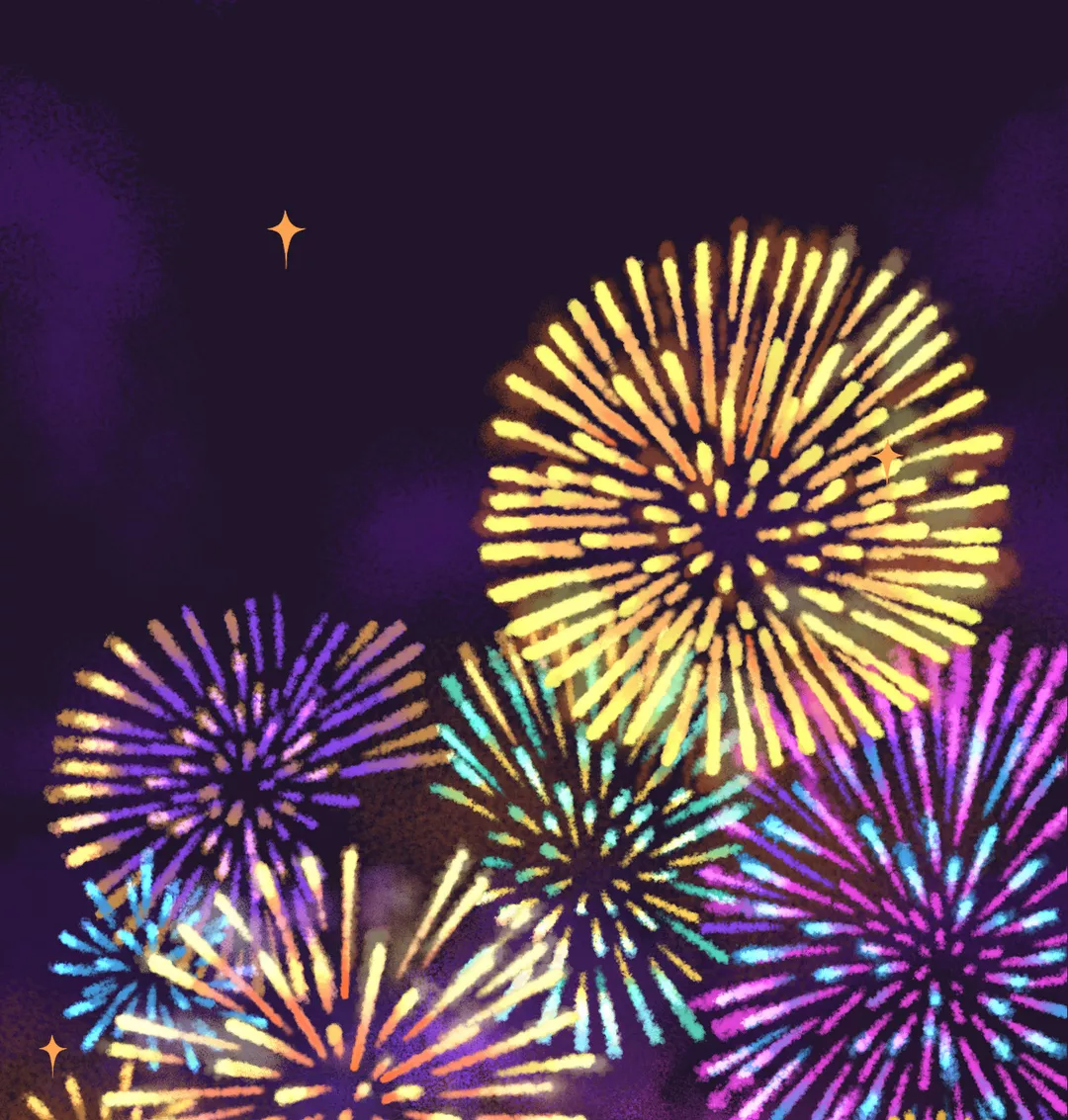 新年快乐，请你看一场烟花