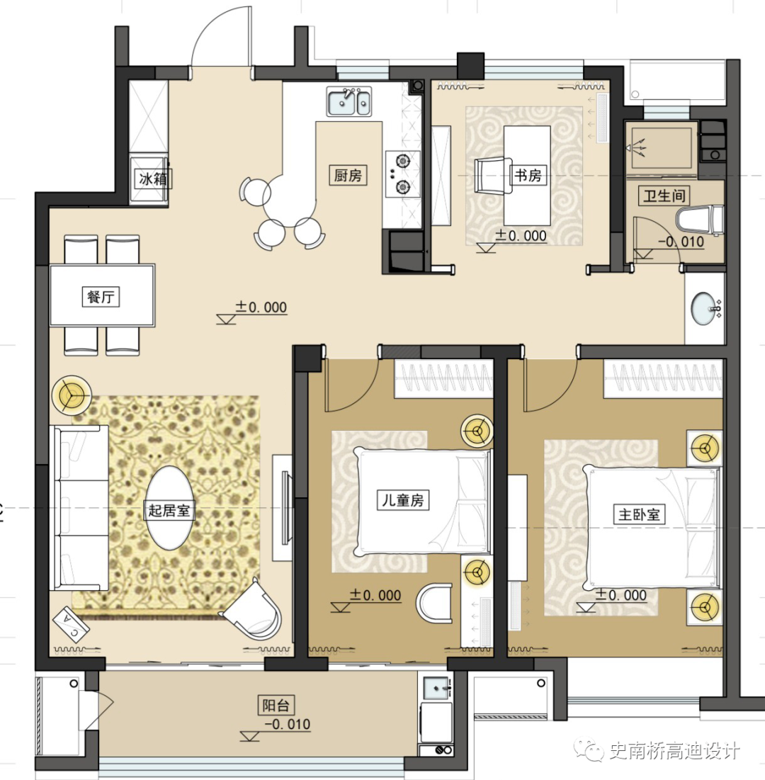 |三套样板房，不同风格不同韵味